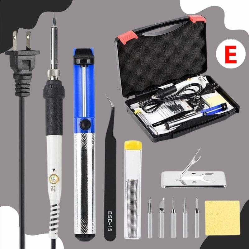 Kit de soldadura eléctrico Cautin regulable 60w Profesional 11 piezas en uno