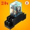 Din Rail Relay 24v LY2NJ JQX-13F DPDT 8 Pin PTF08A con socalo Solución Completa para Automatización Industrial