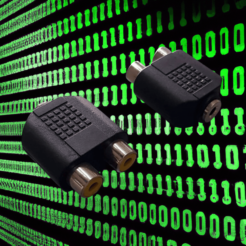 Adaptador plug stereo hembra a rca