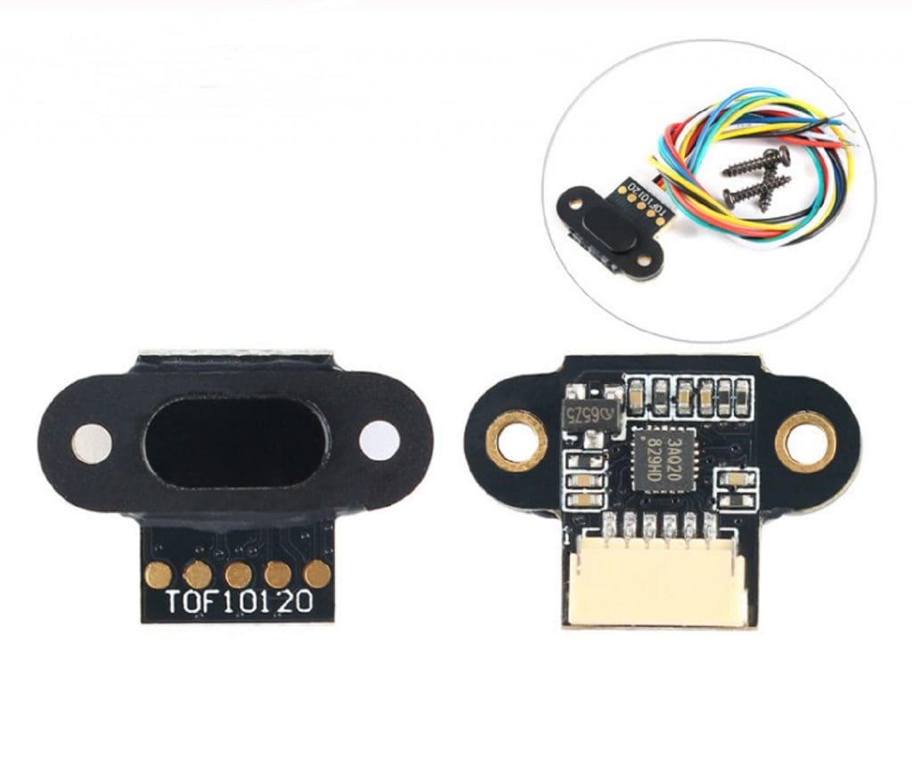 Sensor de distancia TOF10120 – TOF10120 - Sensor de distancia 10-180cm RS232 interfaz UART I2C IIC salida 3-5V para Arduino con cable