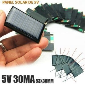 Mini panel solar de 5v 30mA Dimensión