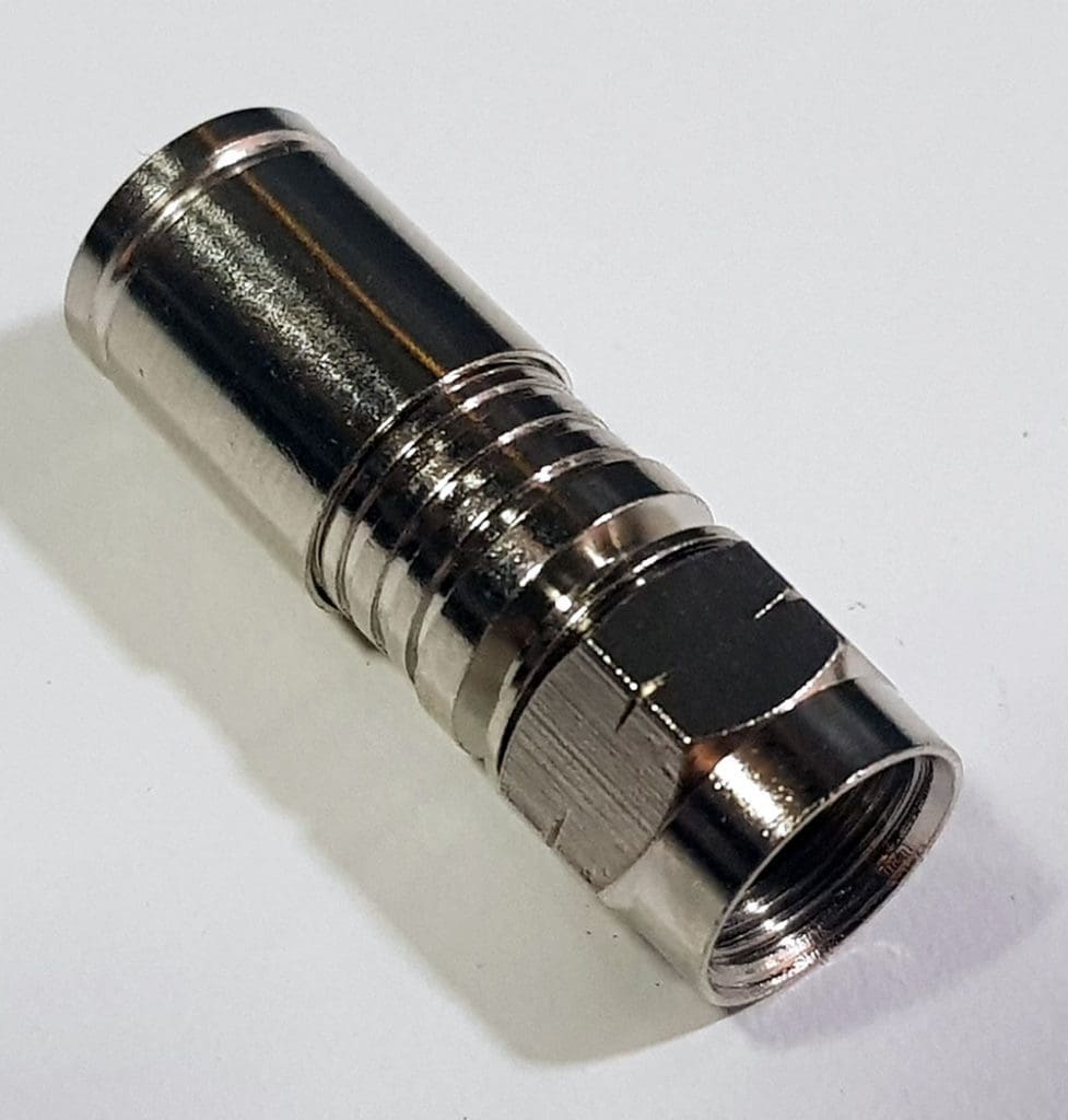 Conector RG6 coaxial metalico de compresion 4 Conector RG6 coaxial – Conector RG6 coaxial metalico de compresion