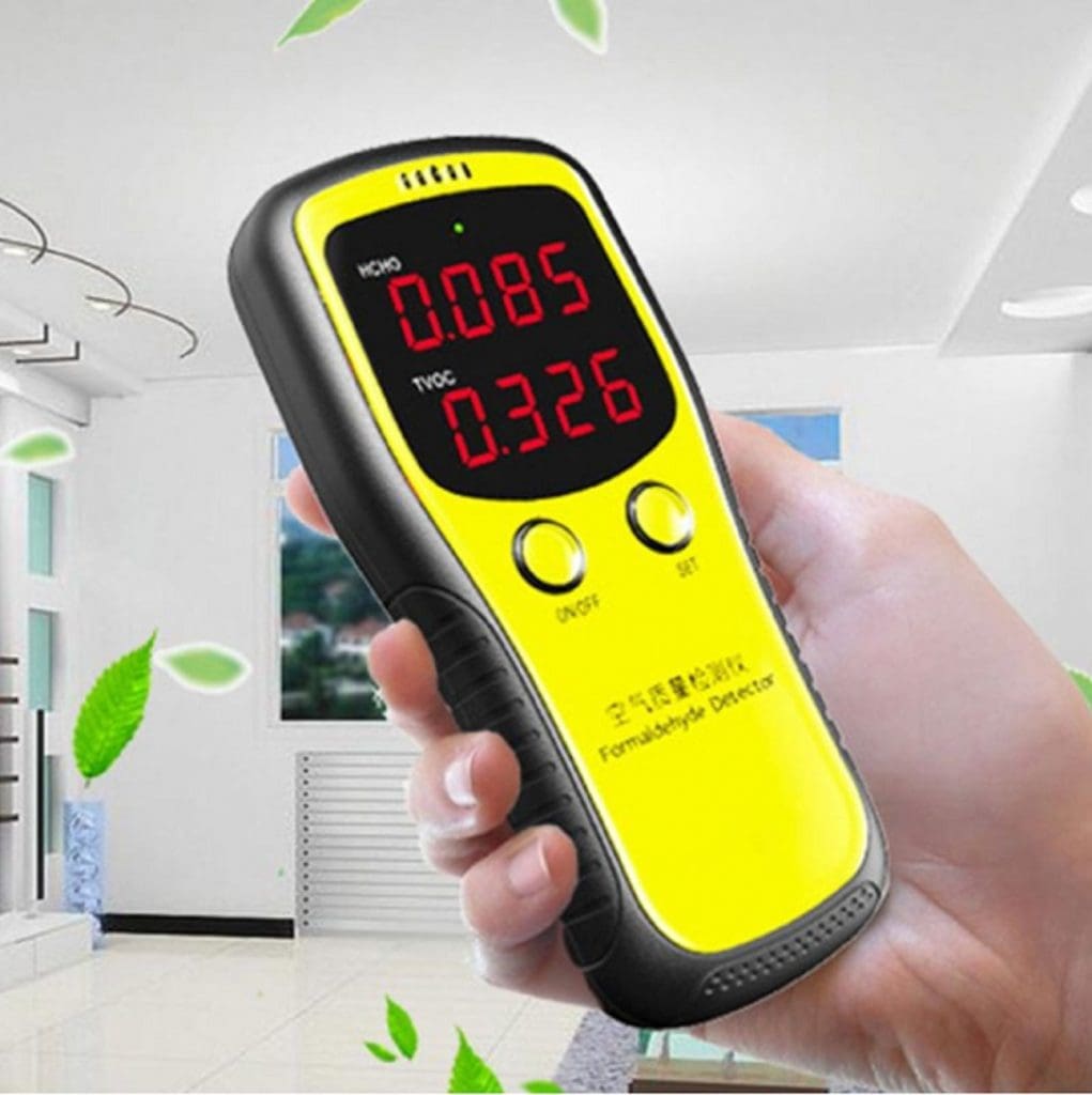 Medidor de Calidad del Aire Portátil CO2, PM2.5, Temperatura y Humedad con Pantalla LCD – Monitor para Interiores
