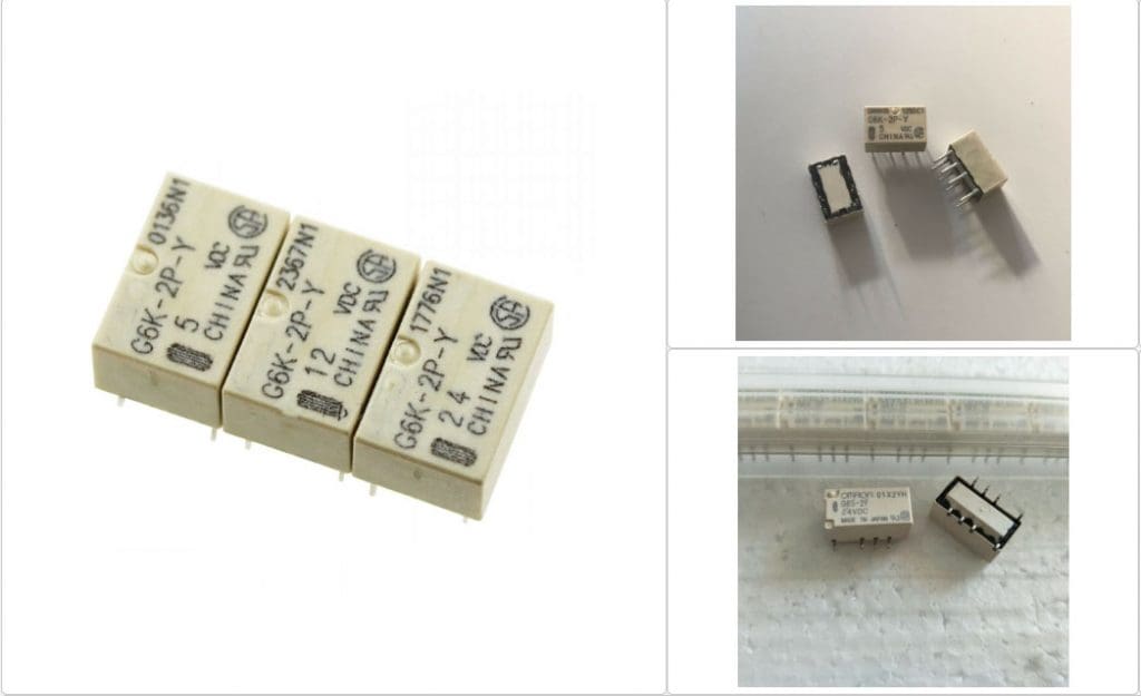 Relé relay 5v 8 PIN – Relé relay 5v 8 PIN Marca Omron DIP G6K-2P-Y 5VDC .