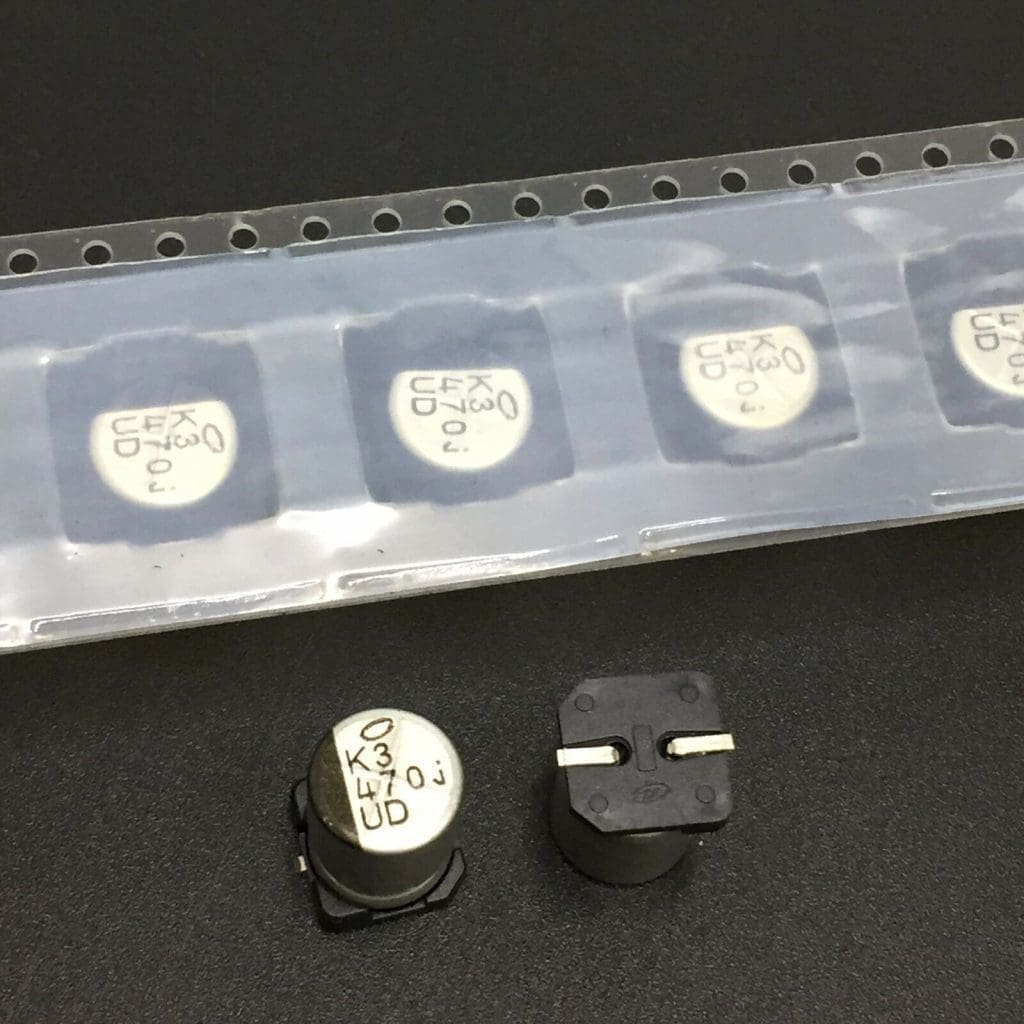 Capacitor 470uF 6.3V Nichicon – Capacitor 470uF 6.3V Nichicon SMD [8X10mm] Baja impedancia