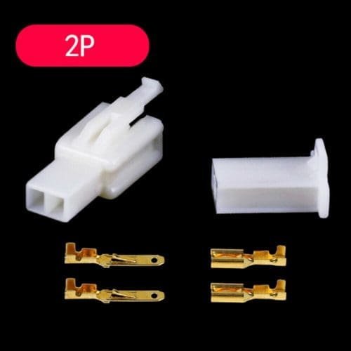 Terminal conector de 2 pines eléctrico para automóvil moto