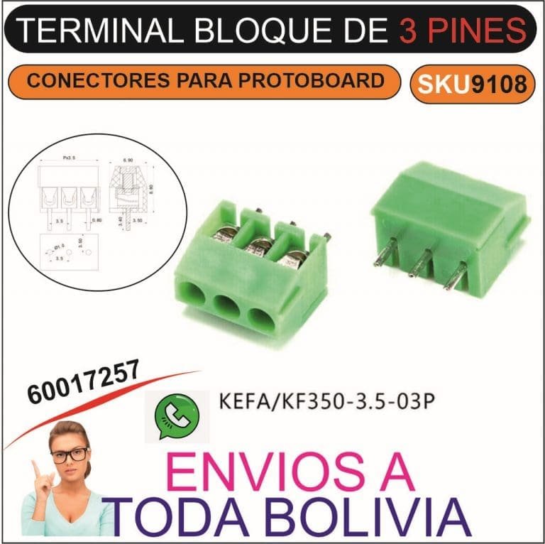 Conector terminal Bloque de 3pines