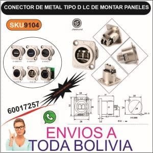 Conector  tipo D LC  para montar paneles.