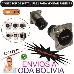Conector de metal USB2 para montar paneles.