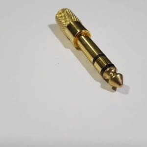 Conector Jack 3.5mm a plug 6.5mm punta dorada