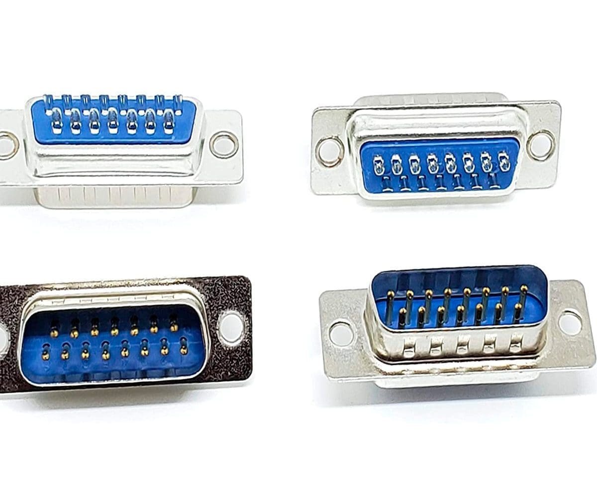 Terminal DB15 largo macho a macho de soldadura