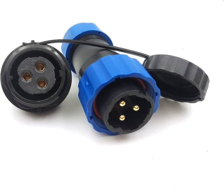 Conector Impermeable SD20 de 3 Pines IP68 – Macho y Hembra 20 mm - vista 2