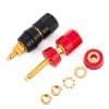 Banana plug 20A de 4mm Dorado Hembra con tornillo