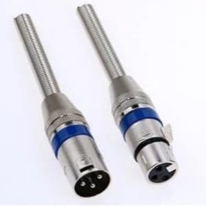 Conector canon XLR metálico con cola Hembra o Macho Con proteccion de cable.