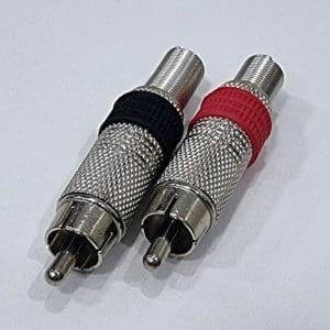 Plug RCA Metalico con cola Cubierta de goma..