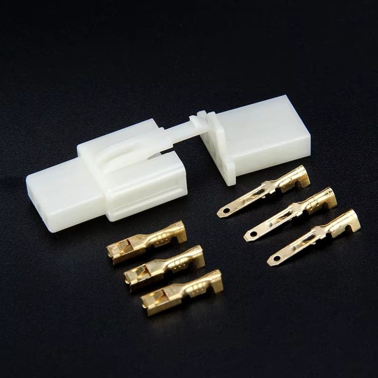 Conector Eléctrico de 3 Pines para Auto y Moto – Juego Macho y Hembra con Terminales - vista 2
