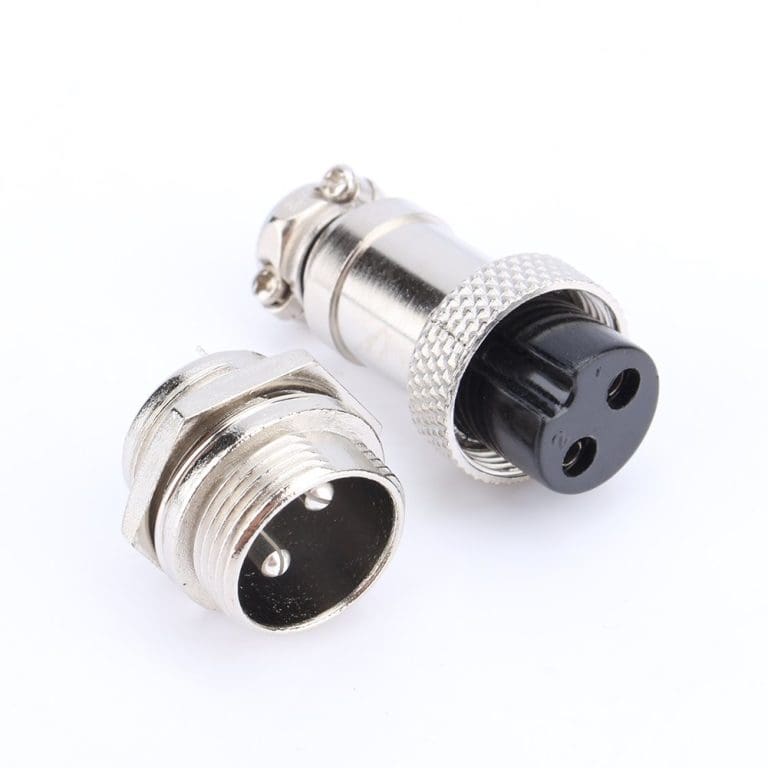 Conector GX12 2 Pines de Aviación 12 mm Macho y Hembra para Panel - vista 2