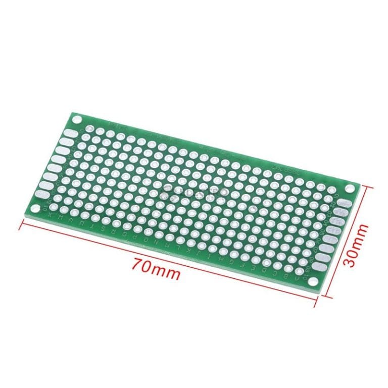 Placa Perforada PCB 3x7 cm Doble Cara Estañada para Prototipos - vista 2