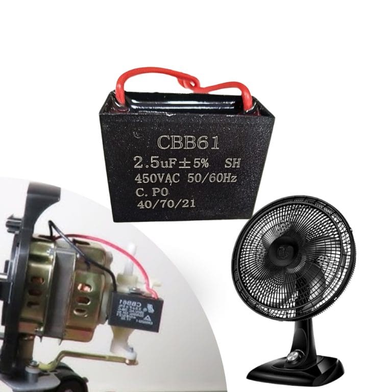 Capacitor de Ventilador CBB61 2.5 µF 450V – Condensador de Arranque y Marcha para Ventiladores y Motores Monofásicos - vista 2