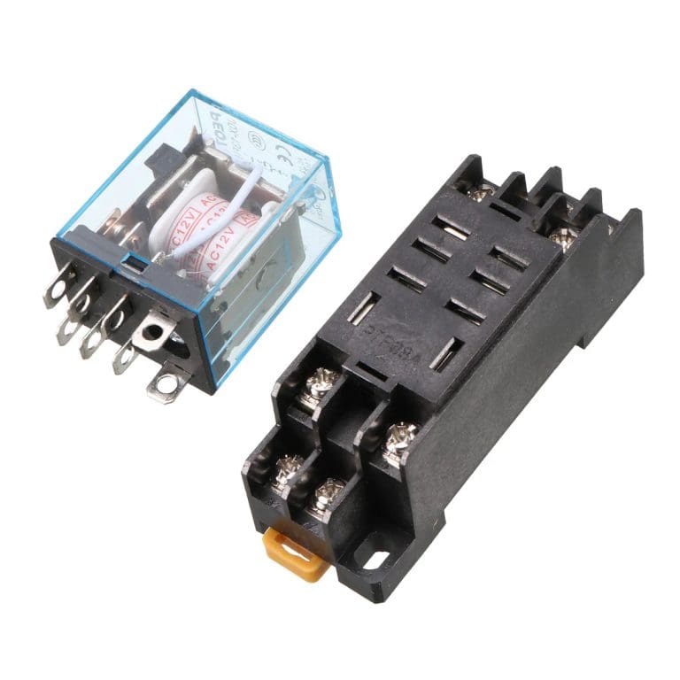 Relé LY2NJ (JQX-13F) 12V DPDT 8 Pines con Zócalo PTF08A para Riel DIN 17 Relé LY2NJ (JQX-13F) 12V DPDT 8 Pines con Zócalo PTF08A para Riel DIN - vista 2