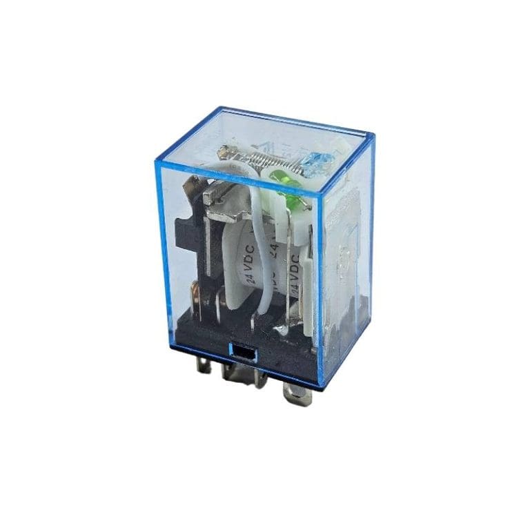 Relé LY2NJ (JQX-13F) 24V DPDT 8 Pines con Zócalo PTF08A para Riel DIN 17 Relé LY2NJ (JQX-13F) 24V DPDT 8 Pines con Zócalo PTF08A para Riel DIN - vista 2