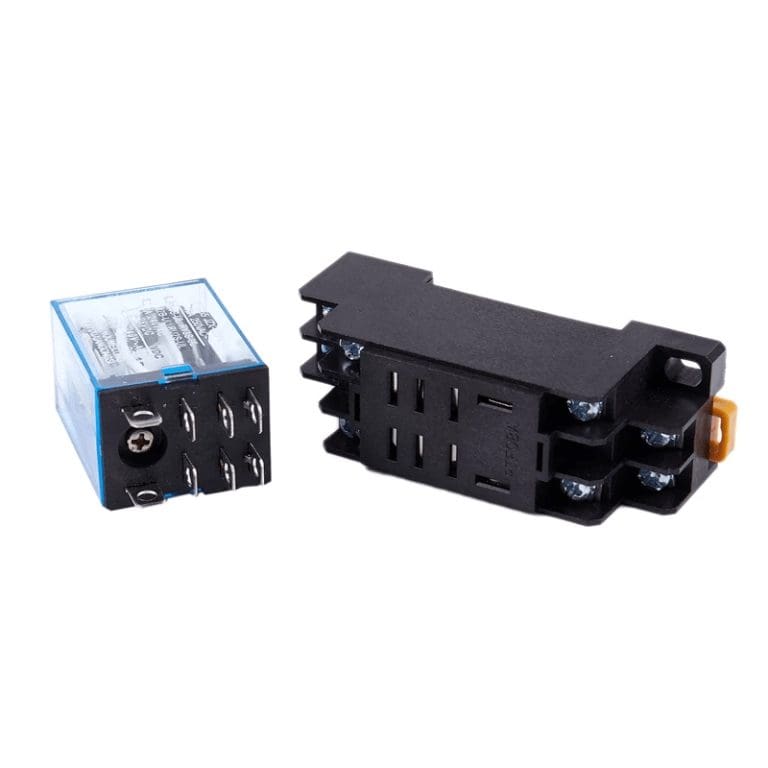 Relé LY2NJ (JQX-13F) 24V DPDT 8 Pines con Zócalo PTF08A para Riel DIN 18 Relé LY2NJ (JQX-13F) 24V DPDT 8 Pines con Zócalo PTF08A para Riel DIN - vista 3