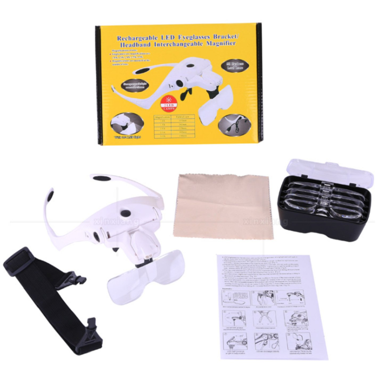 Gafas Lupa con 5 Lentes Intercambiables y Luz LED 27 Gafas Lupa con 5 Lentes Intercambiables y Luz LED - vista 2