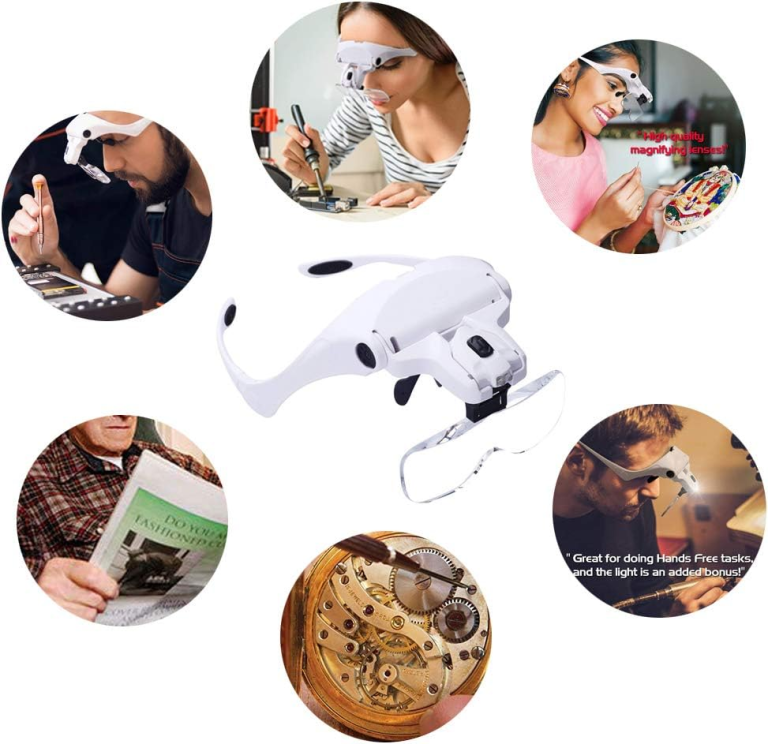 Gafas Lupa con 5 Lentes Intercambiables y Luz LED 28 Gafas Lupa con 5 Lentes Intercambiables y Luz LED - vista 3
