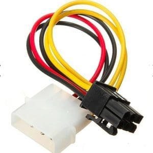 Cable de tarjeta de video PCIE Express de 4 pines a 6 pines.