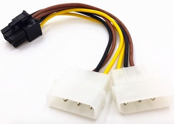 Cable para Tarjeta gráfica PCI-E 4 pines a 2x3 pines 5,25 pulgadas HDD.