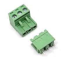 Terminal Bloque de 3 tornillo bornera ángulo 90 de 5.08 mm clavijas Hembra y macho