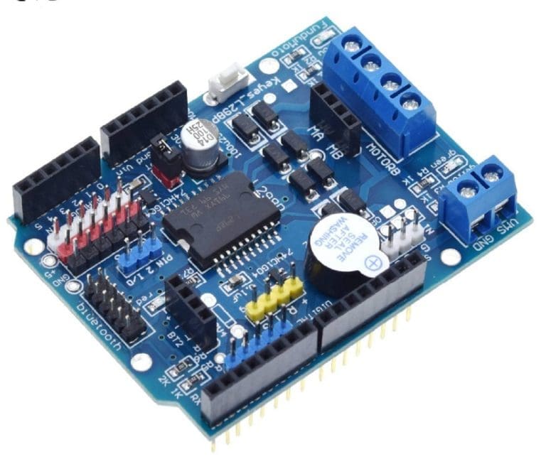 Shield L298P para Arduino – Controlador de Motor Doble Puente H 2A con Control de Velocidad PWM - vista 2