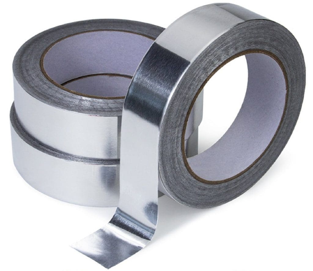 Cinta de Aluminio Adhesiva Retardante de Llama 25 m – Para Ductos, Aislamiento, Blindaje y Reparaciones