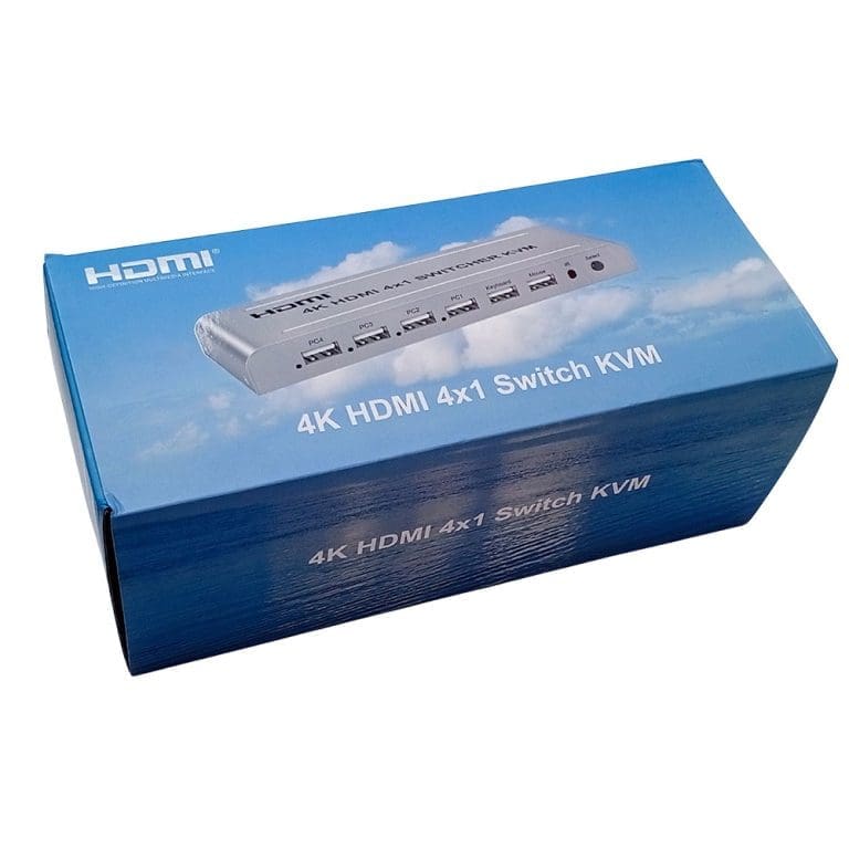 Switch KVM HDMI 4x1 4K – Conmutador para Conectar 4 Equipos a un Solo Monitor o TV - vista 3