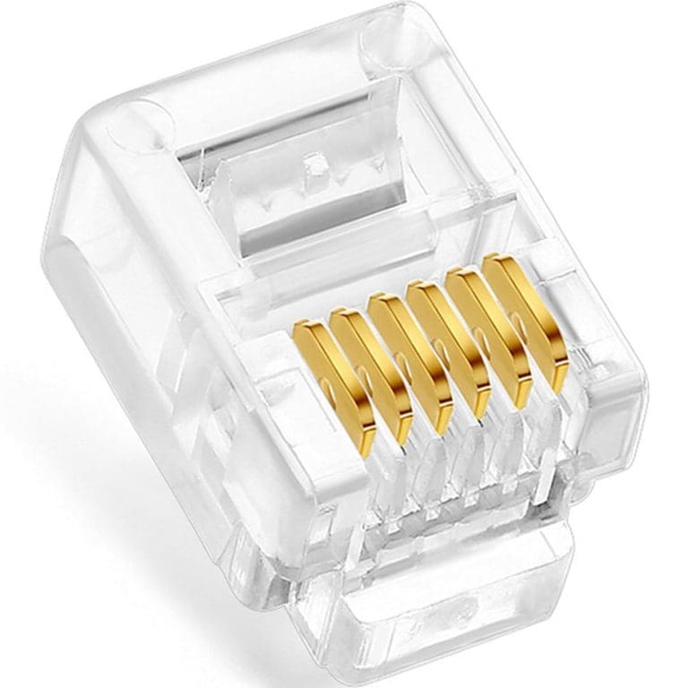 Conector Telefónico RJ11 / RJ12 6P6C con Contactos Dorados - vista 3