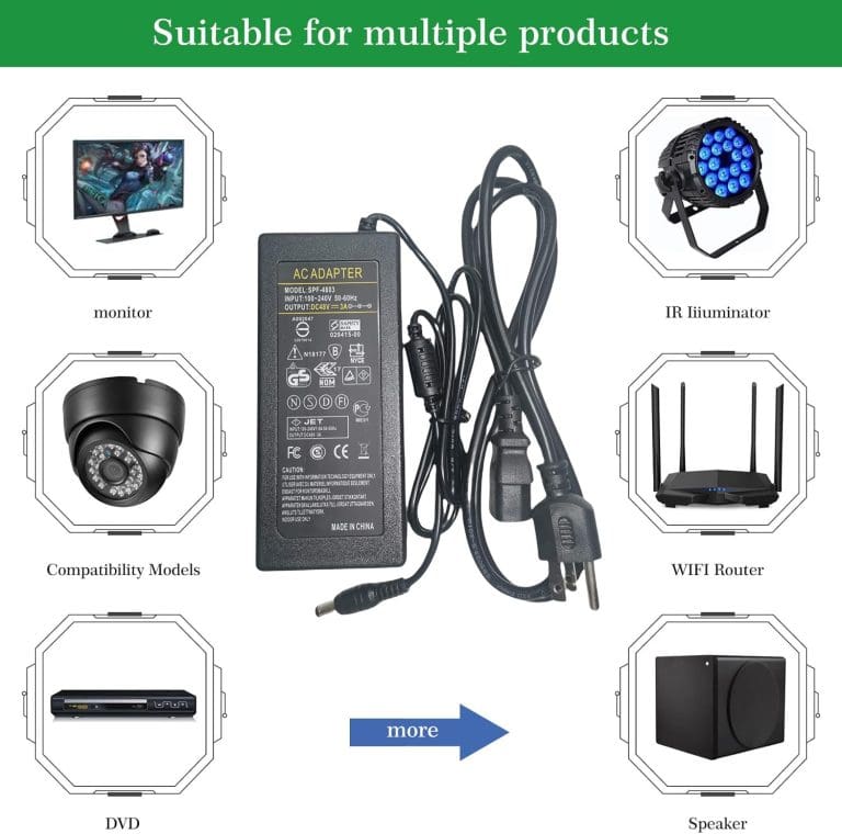 Adaptador de Corriente 48V 3A (144W) – Fuente DC con Plug 5.5 x 2.1 mm - vista 2