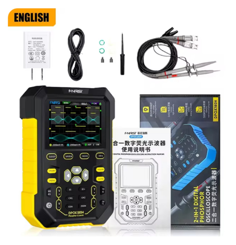 Osciloscopio Digital Portátil FNIRSI DPOX180H de 2 Canales y 180 MHz – Osciloscopio de Fósforo Digital para Electrónica y Reparación 32 Osciloscopio Digital Portátil FNIRSI DPOX180H de 2 Canales y 180 MHz – Osciloscopio de Fósforo Digital para Electrónica y Reparación - vista 2