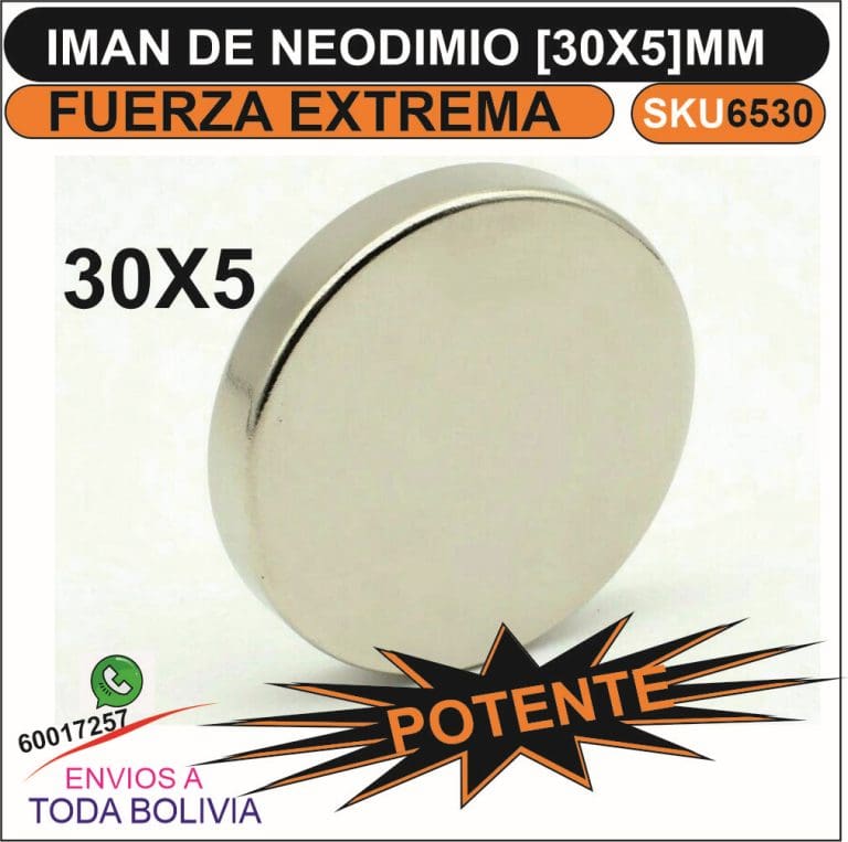 Imán de Neodimio Redondo 30 x 5 mm 22 Imán de Neodimio Redondo 30 x 5 mm - vista 2