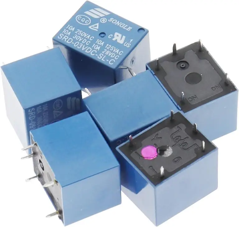 Relé SRD-03VDC-SL-C de 3V DC y 5 Pines – Relay de 10A para ESP32, Circuitos de 3.3V, Pilas y Domótica - vista 2
