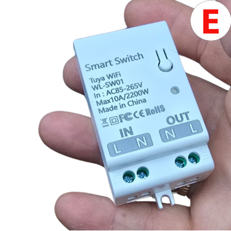 Interruptor Inteligente WiFi Tuya WL-SW01 10A – Compatible con Alexa y Google - vista 3