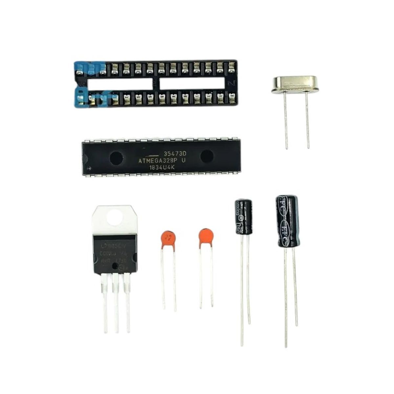 Kit ATMEGA328P-PU con Zócalo, Cristal 16 MHz y Regulador LM7805 – Arma tu Propio Arduino - vista 2