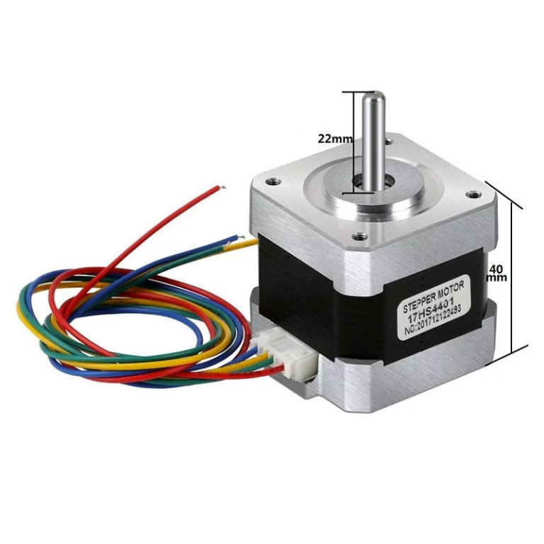 Motor Paso a Paso NEMA17 17HS4401 1.7A – Motor Bipolar de 4 Cables para Impresora 3D, CNC y Robótica - vista 3