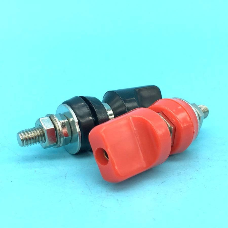 Bornes de Conexión para Banana 4 mm con Espárrago M6 Rojo y Negro - vista 3