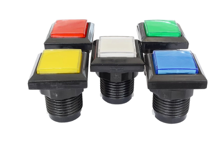 Botón Arcade Cuadrado LED 33 x 33 mm 12V – Varios Colores - vista 3