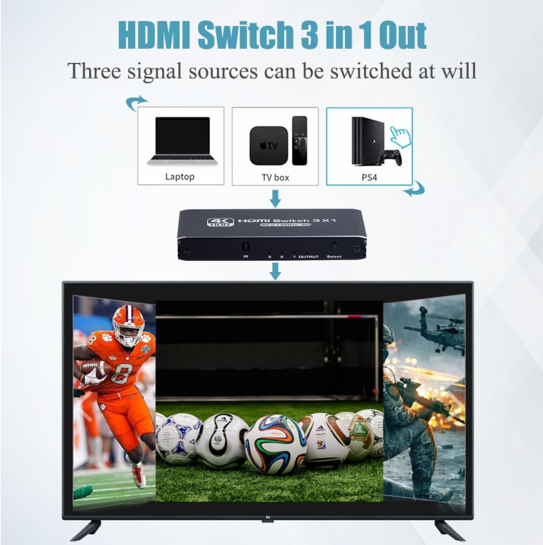Switch HDMI 3 Entradas 1 Salida Full HD 1080p – HDMI 1.4 27 Switch HDMI 3 Entradas 1 Salida Full HD 1080p – HDMI 1.4 - vista 2