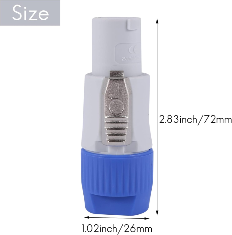 Conector NAC3FCB 20A Hembra de Cable – Compatible PowerCon Salida Gris 32 Conector NAC3FCB 20A Hembra de Cable – Compatible PowerCon Salida Gris - vista 2