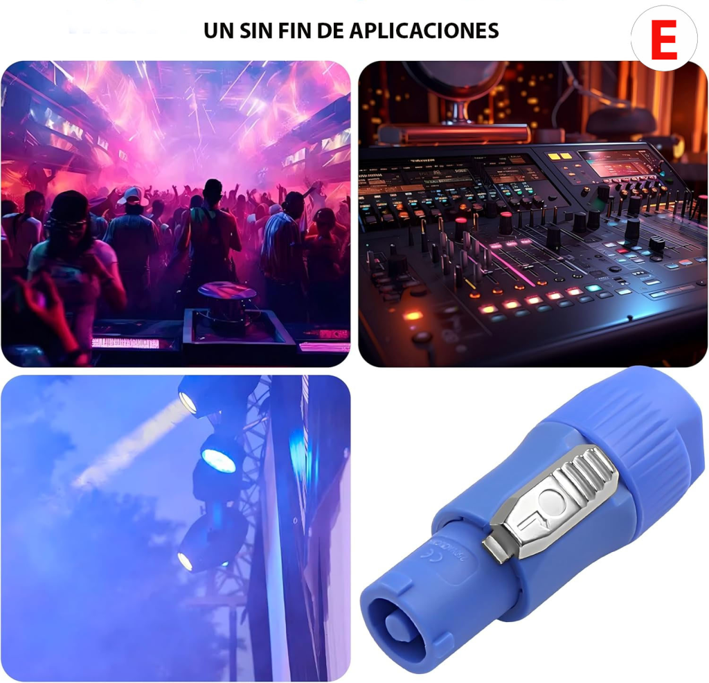 Conector NAC3FCB PowerCon – 🎶 No pongas en riesgo tu sonido 🎧 – Conector NAC3FCB PowerCon 20A 250V, profesional, duradero y certificado 🔒