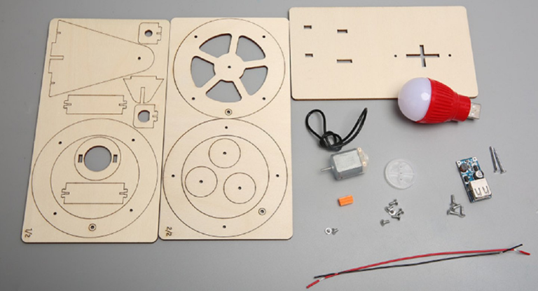 Kit Generador Manual DIY con Manivela – Experimento de Energía para Convertir Movimiento en Electricidad y Encender LEDs - vista 2