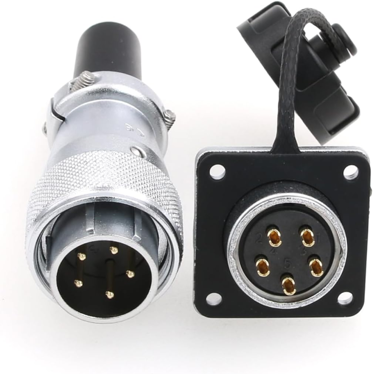 Conector de Aviación WS20 de 5 Pines Macho y Hembra con Tapa - vista 3