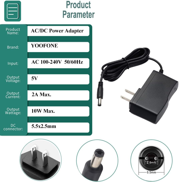💎🔋 Adaptador De Corriente 5V 2A AC/DC Estabilizado – Rendimiento ...